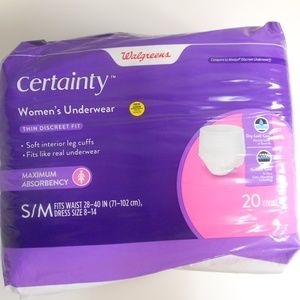 Certainty Women's Underwear S/M 20 Count